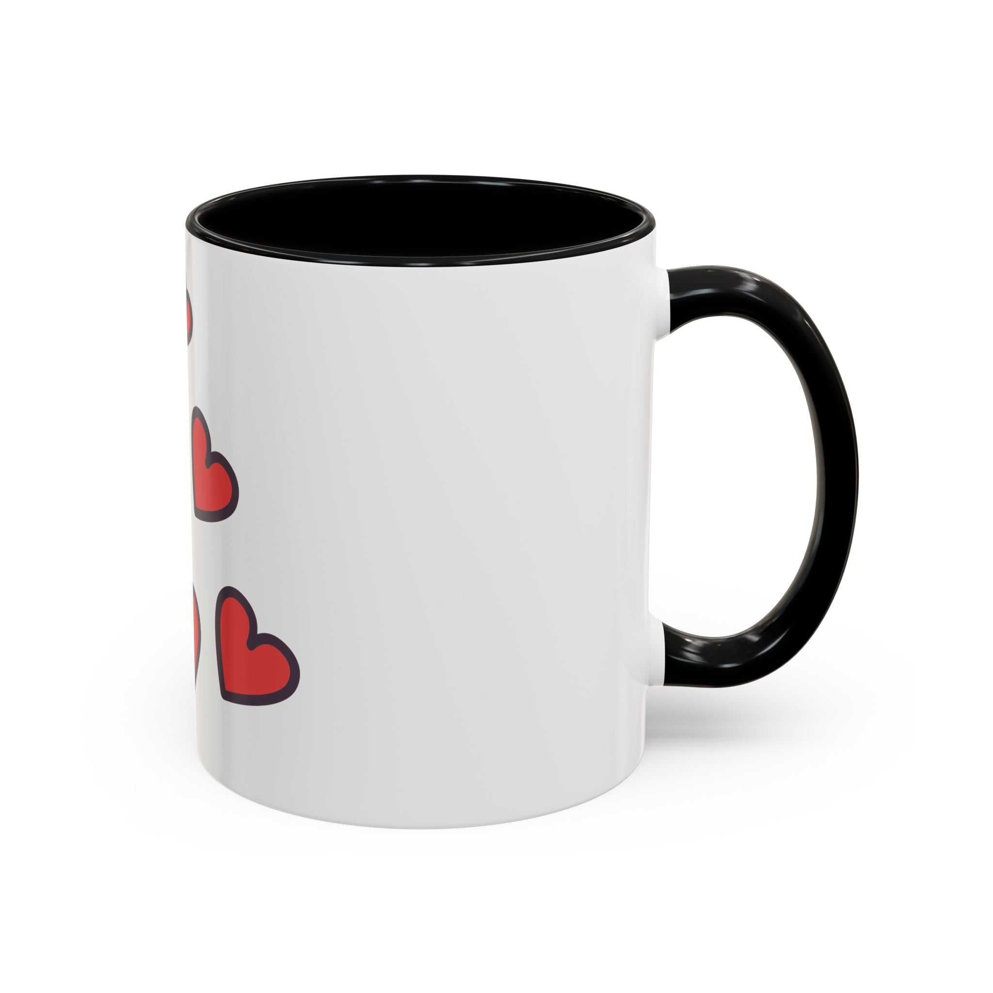Heart Pattern Accent Coffee Mug (11/15oz)