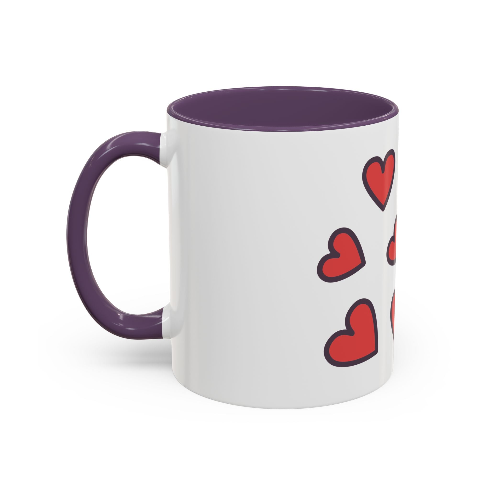 Heart Pattern Accent Coffee Mug (11/15oz)