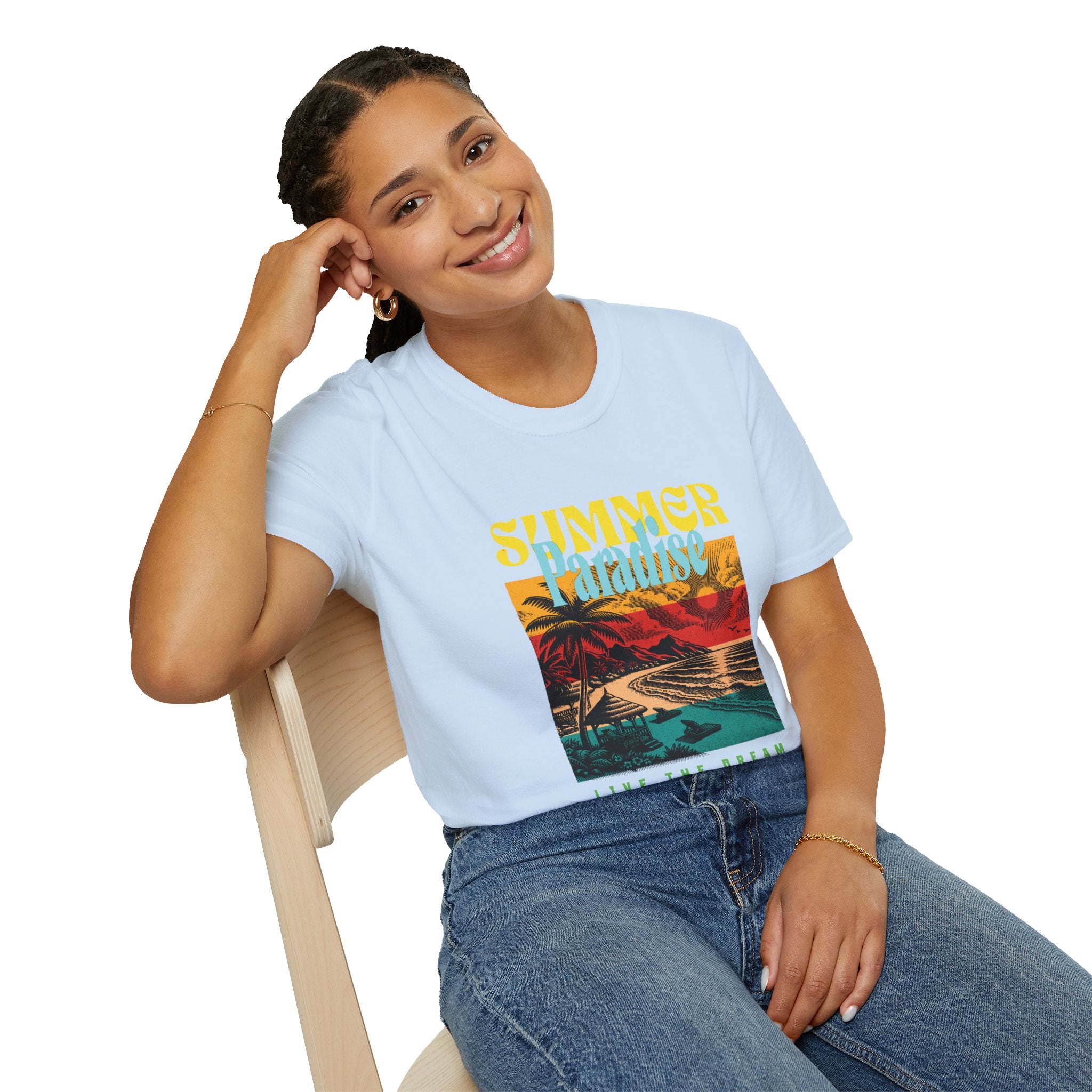 Retro Summer Beach Paradise Tee