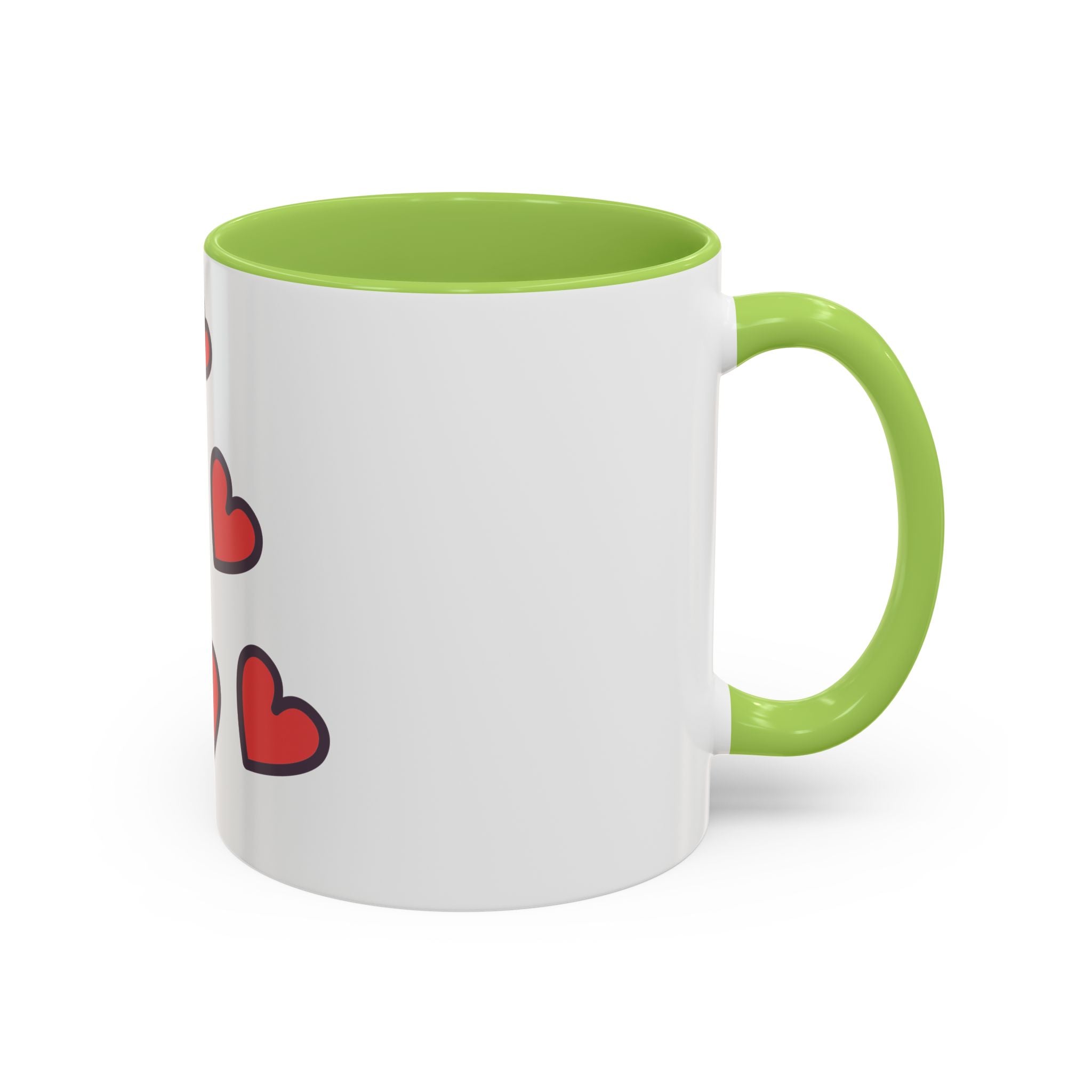 Heart Pattern Accent Coffee Mug (11/15oz)