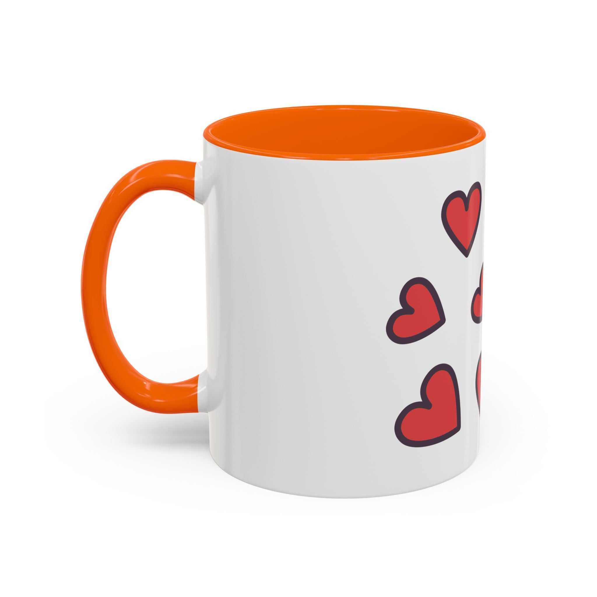 Heart Pattern Accent Coffee Mug (11/15oz)