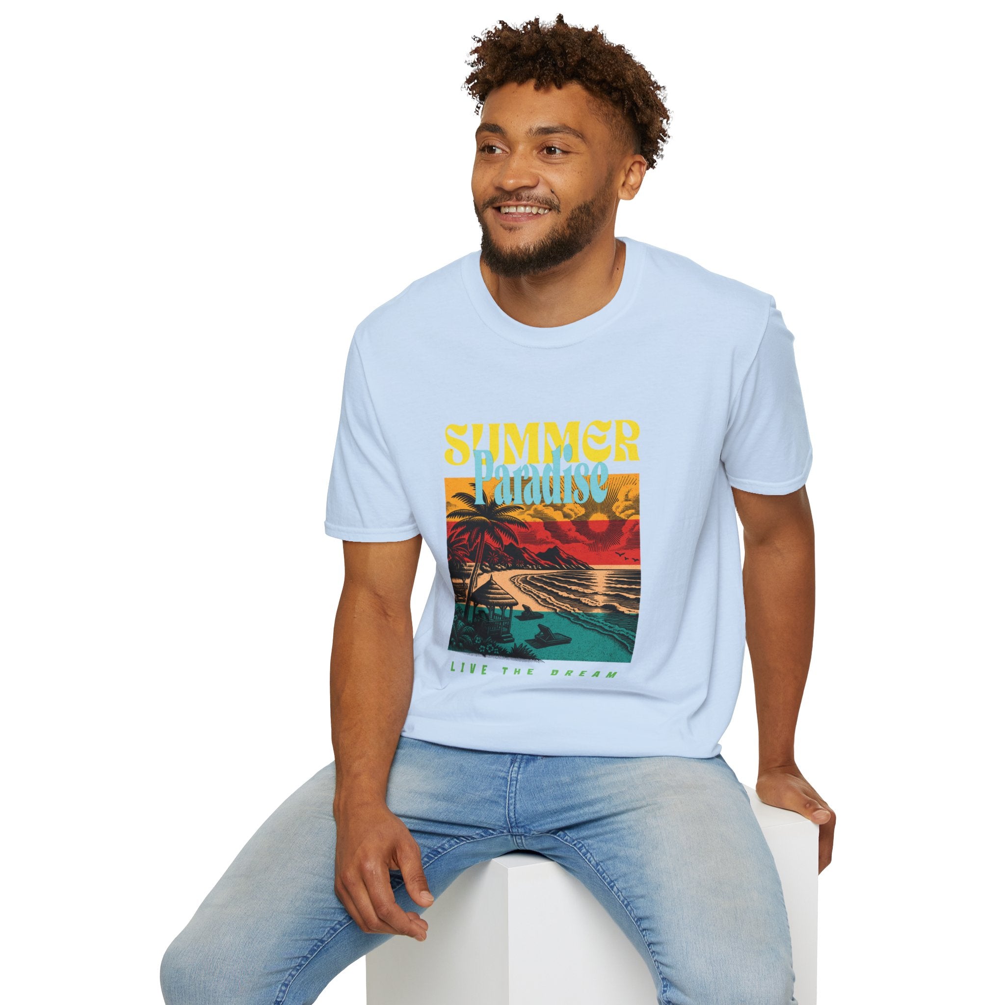 Retro Summer Beach Paradise Tee