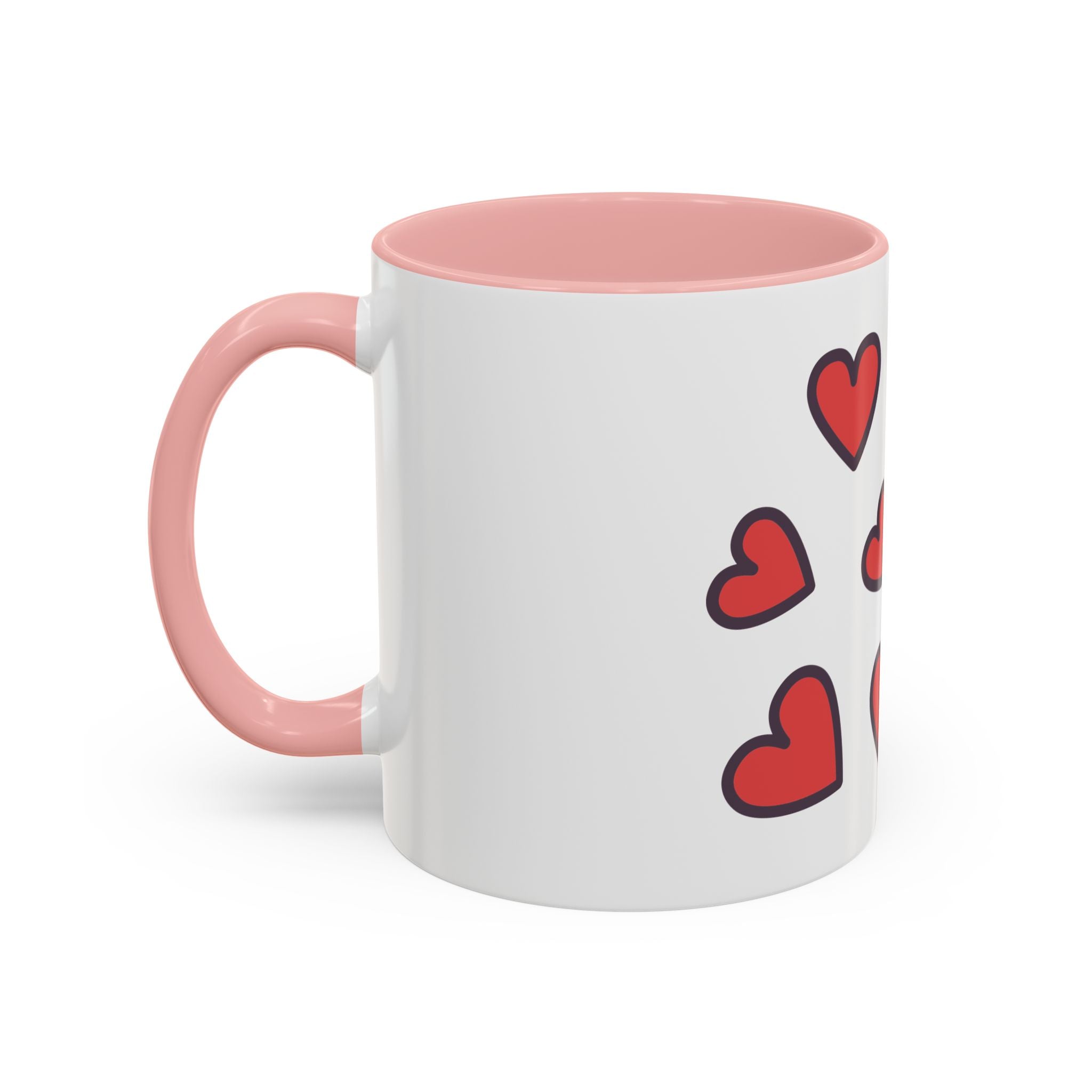 Heart Pattern Accent Coffee Mug (11/15oz)