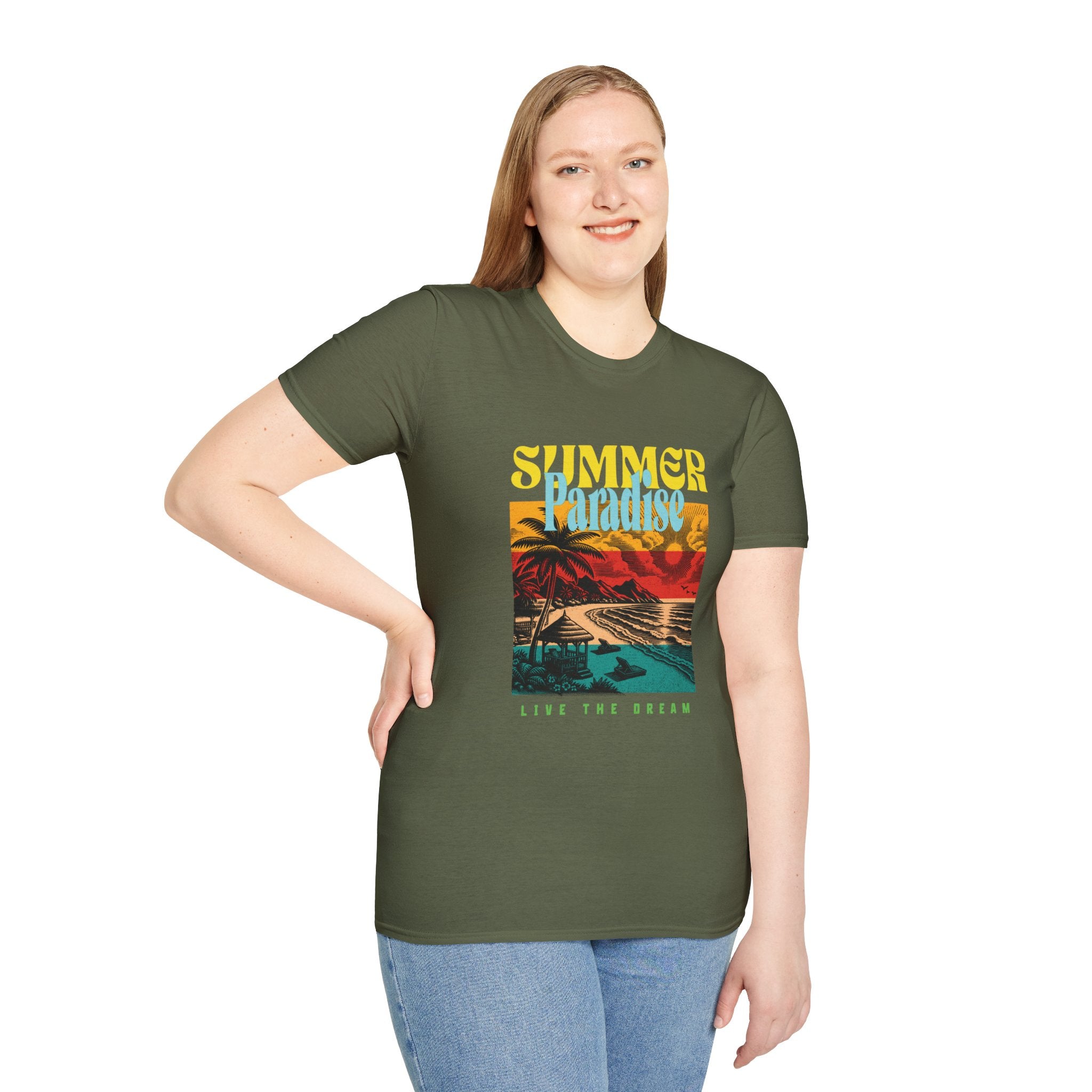 Retro Summer Beach Paradise Tee