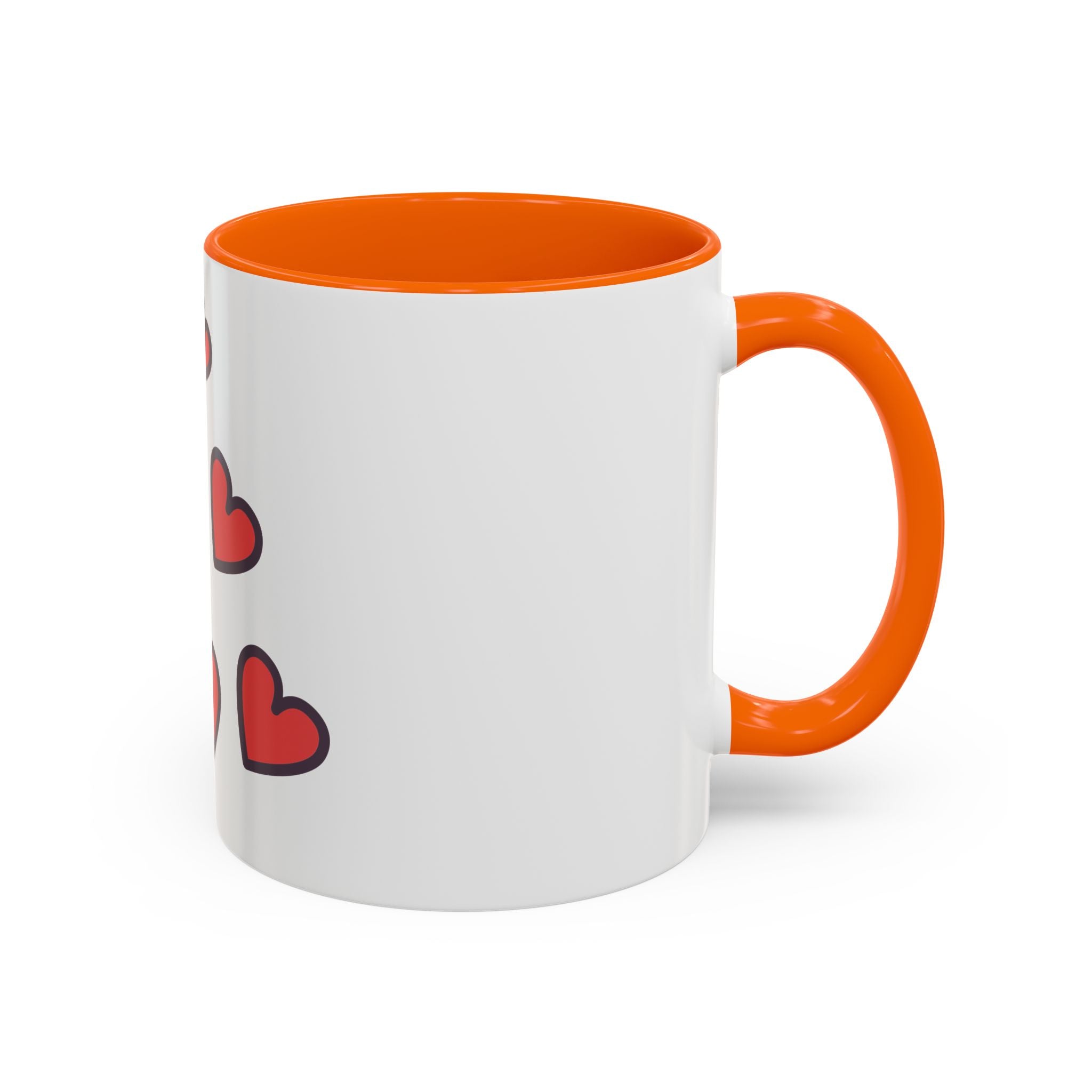 Heart Pattern Accent Coffee Mug (11/15oz)