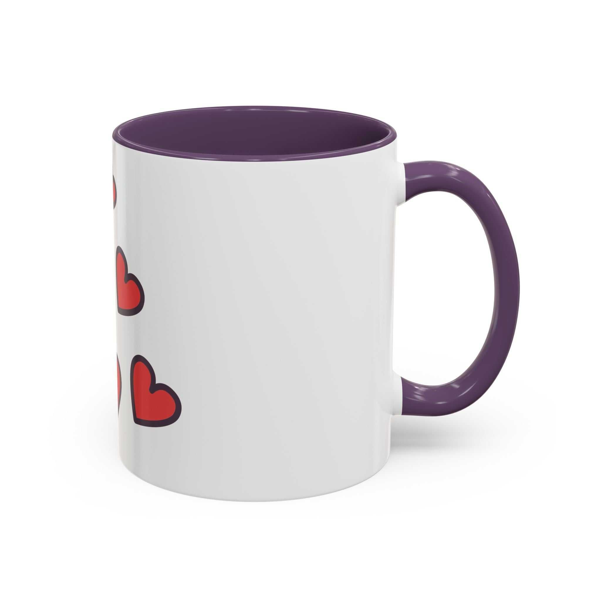 Heart Pattern Accent Coffee Mug (11/15oz)