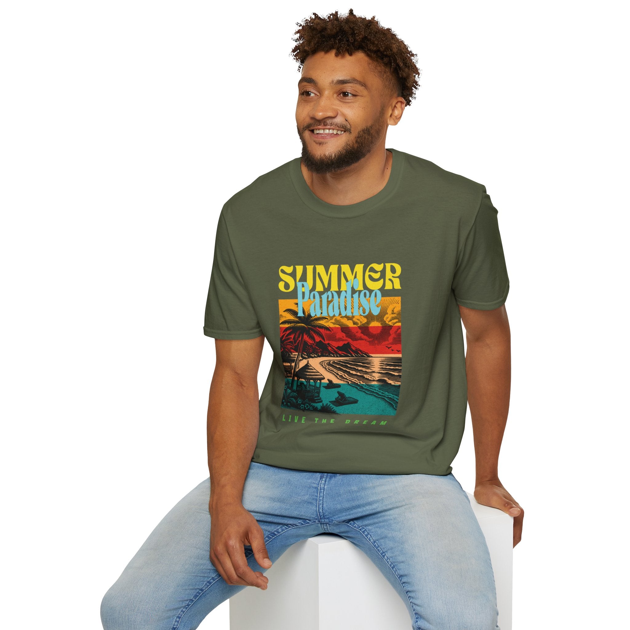 Retro Summer Beach Paradise Tee