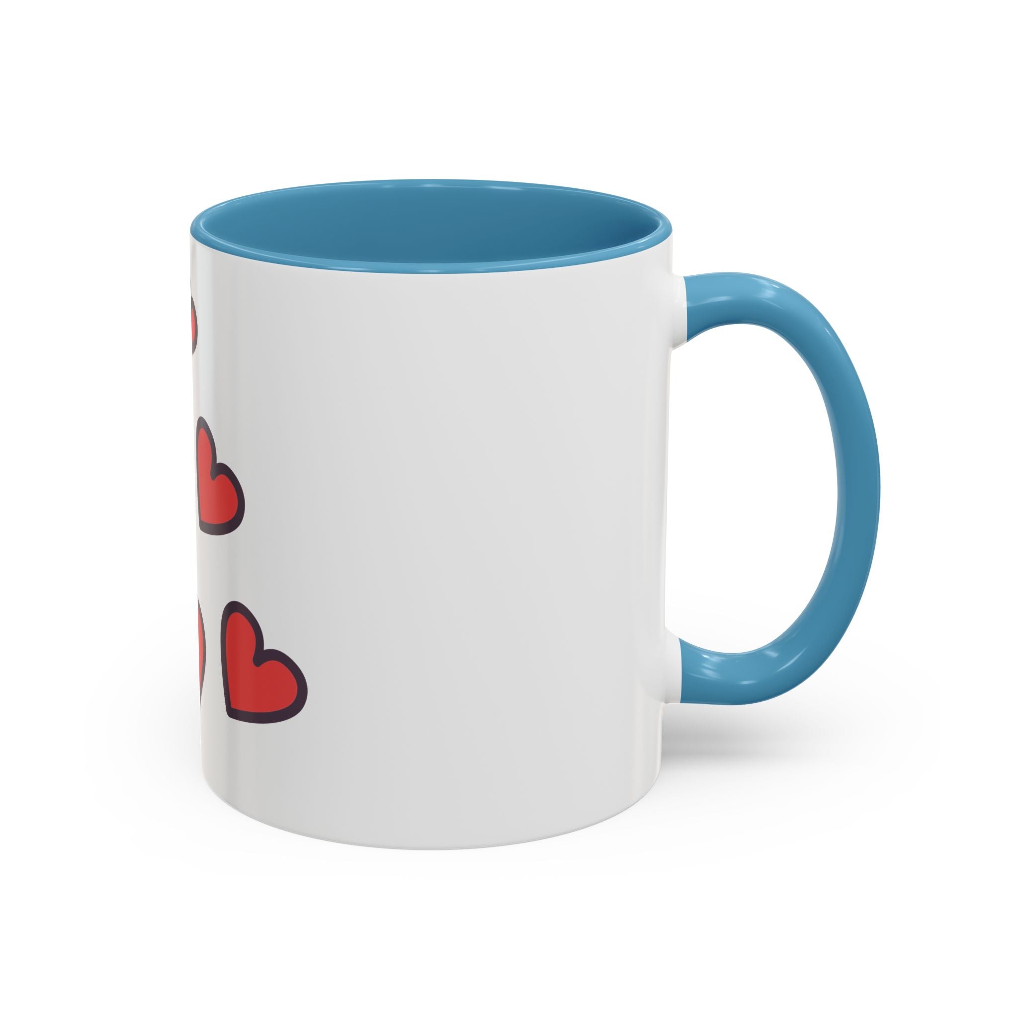 Heart Pattern Accent Coffee Mug (11/15oz)