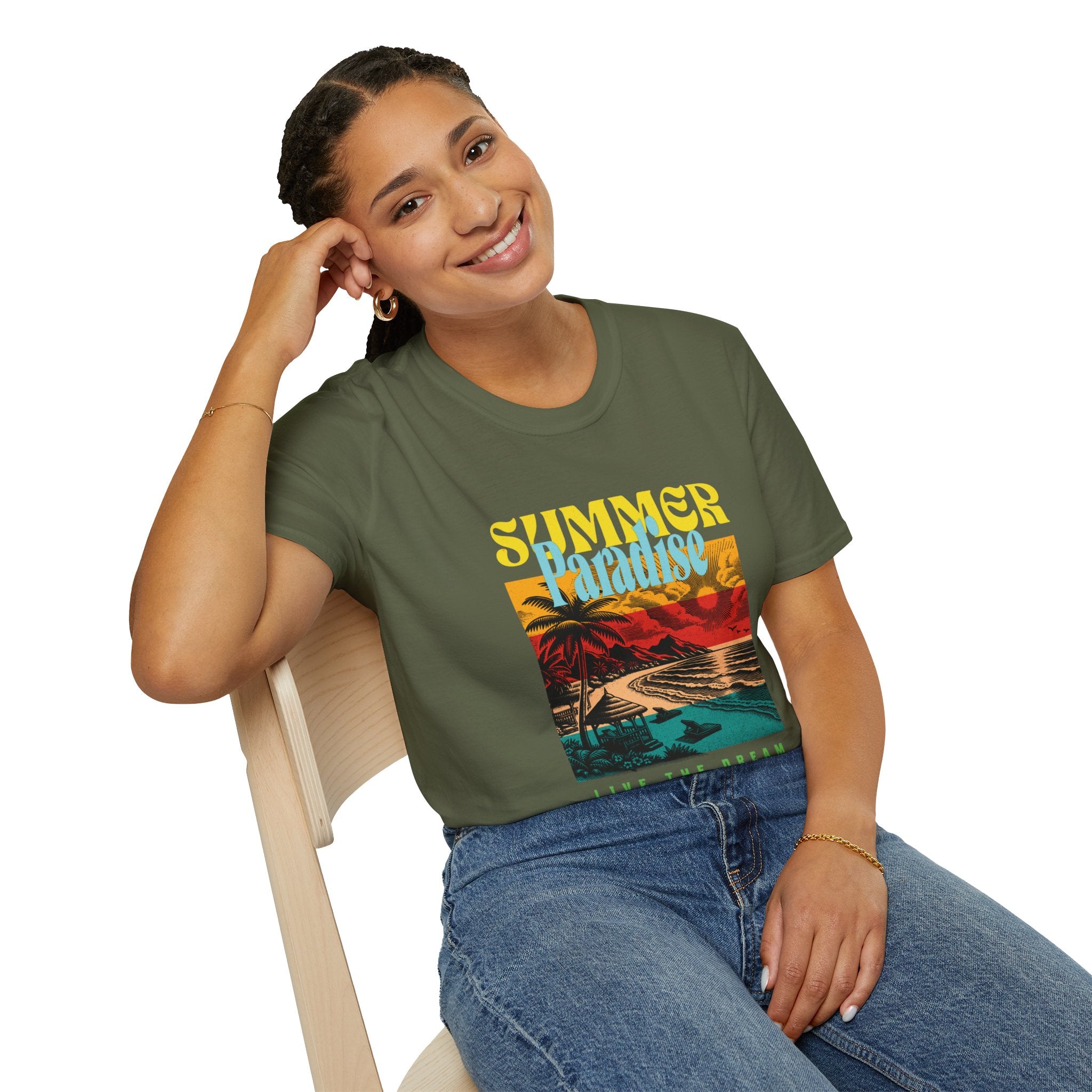 Retro Summer Beach Paradise Tee