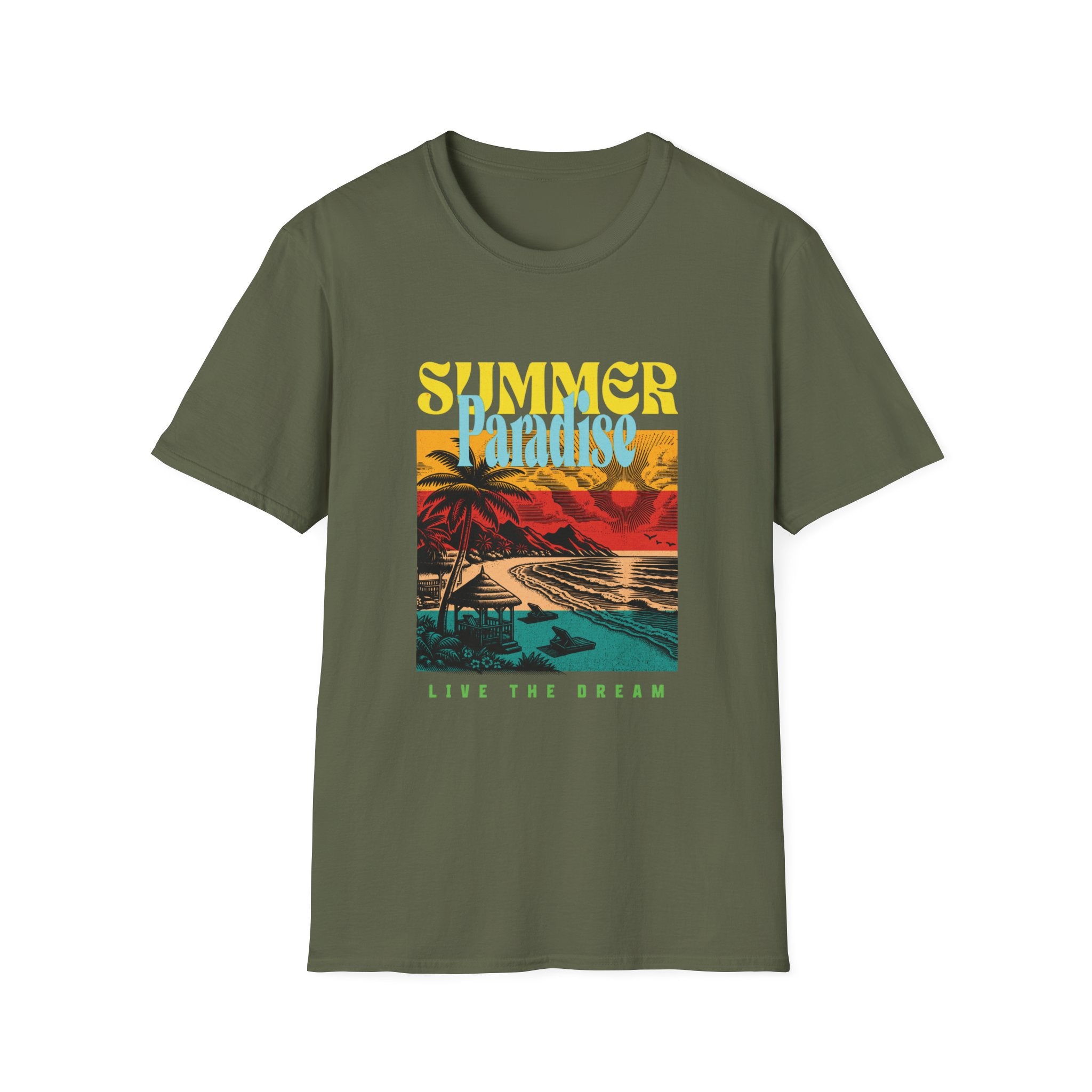 Retro Summer Beach Paradise Tee