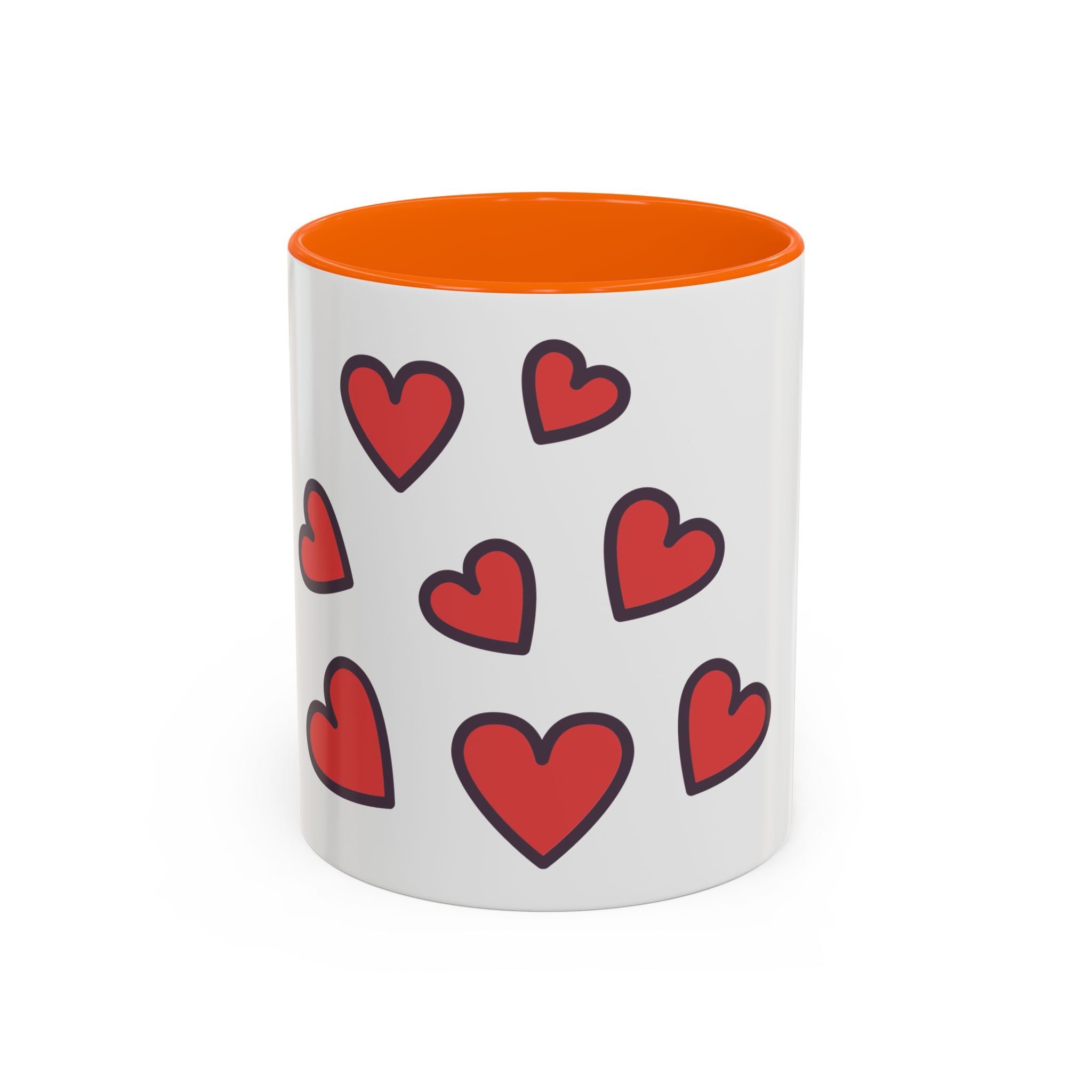 Heart Pattern Accent Coffee Mug (11/15oz)