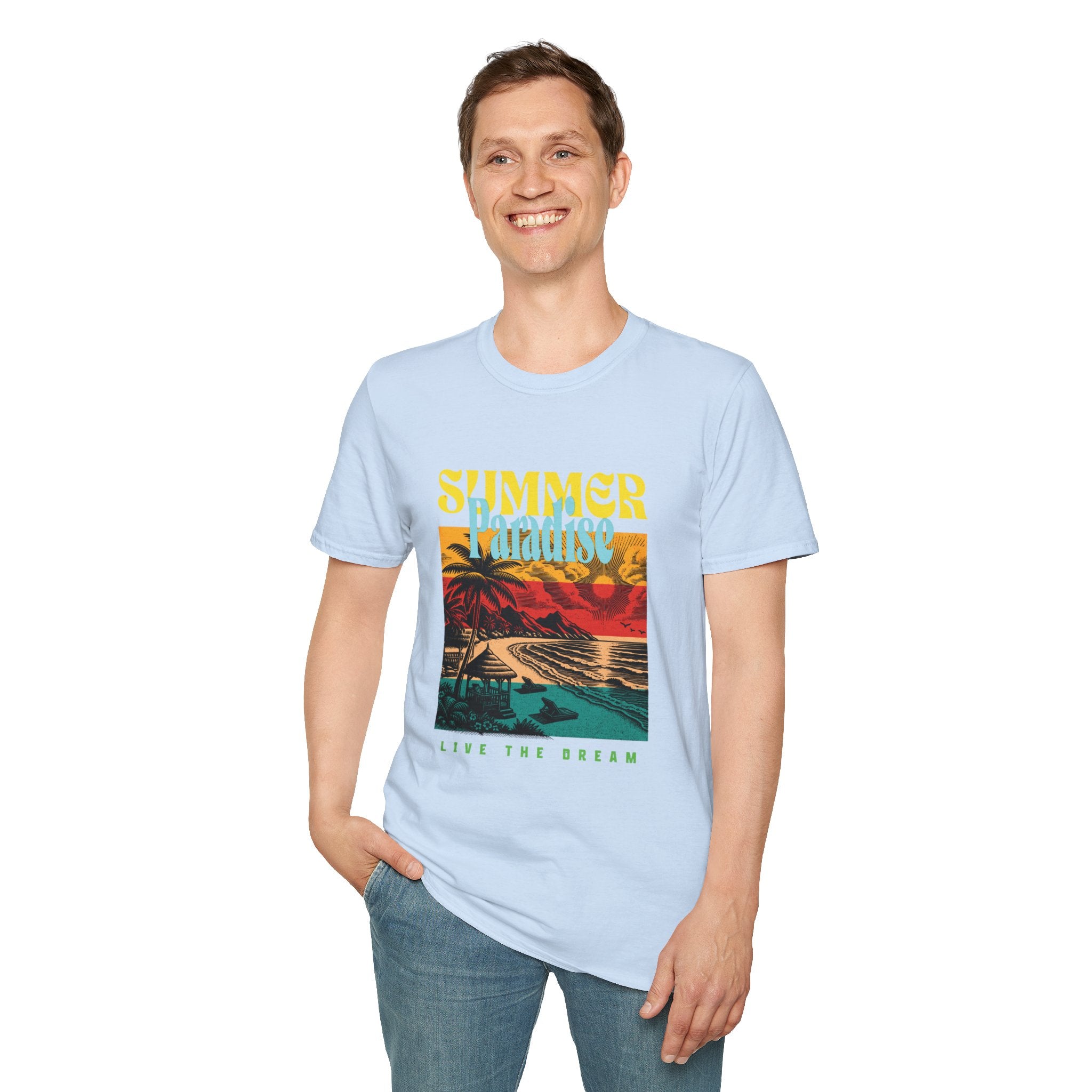 Retro Summer Beach Paradise Tee