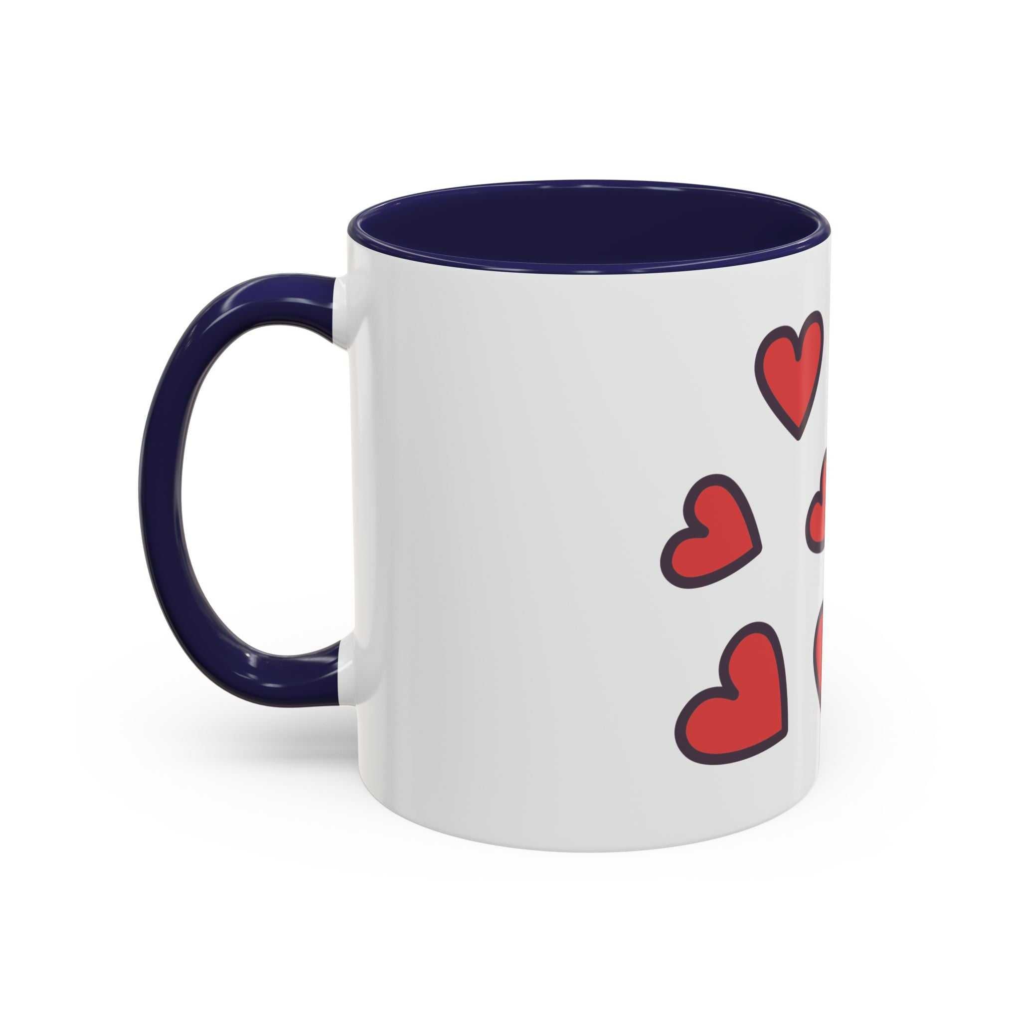 Heart Pattern Accent Coffee Mug (11/15oz)