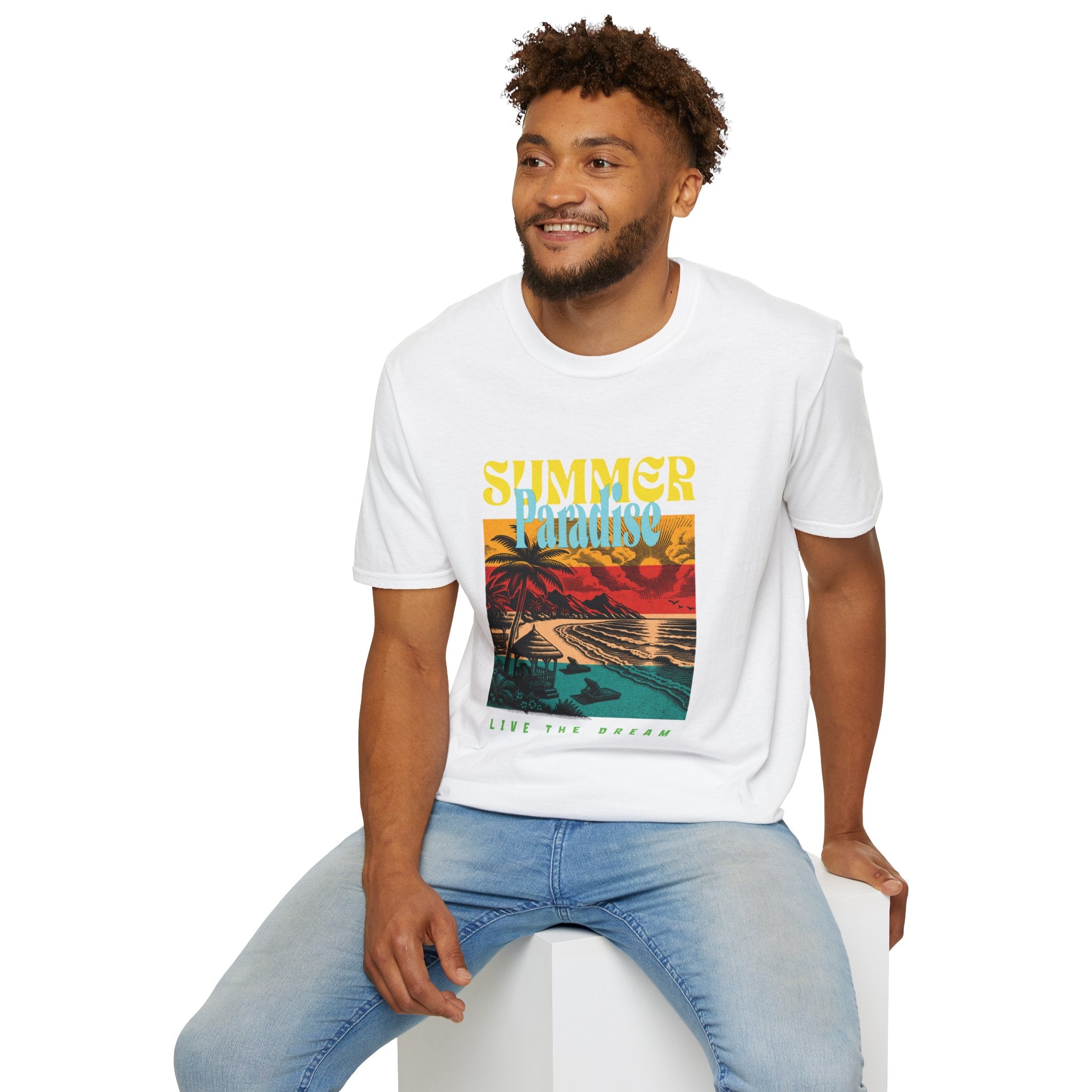 Retro Summer Beach Paradise Tee