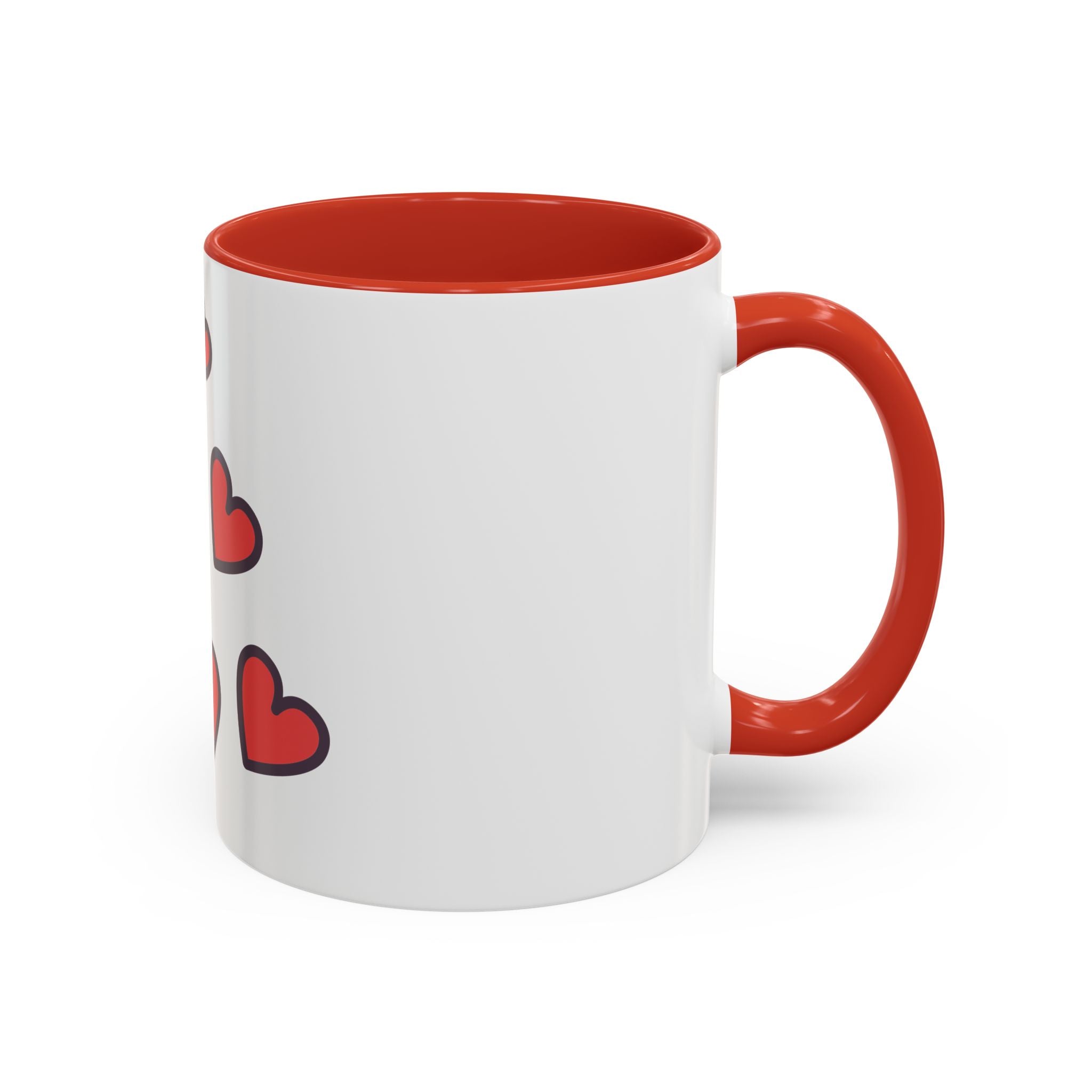 Heart Pattern Accent Coffee Mug (11/15oz)