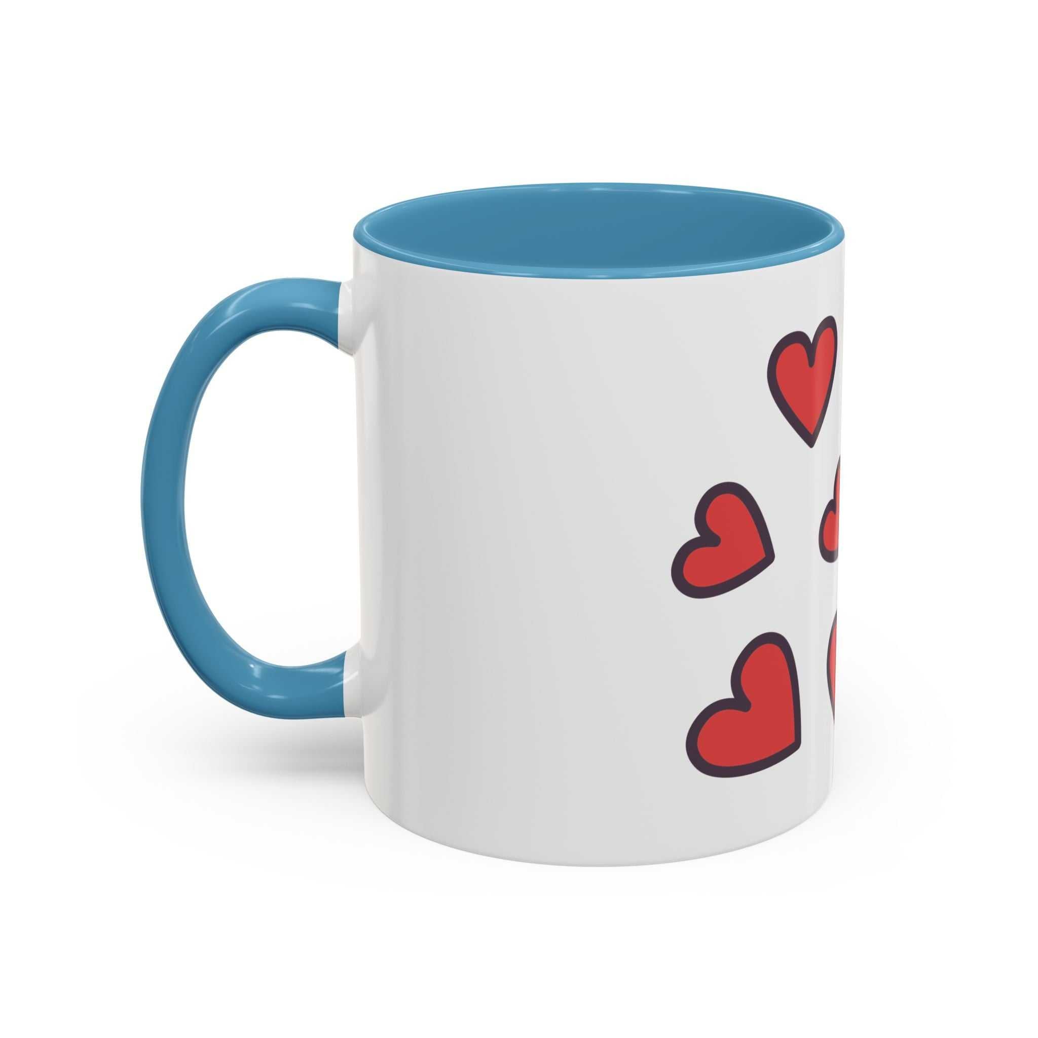 Heart Pattern Accent Coffee Mug (11/15oz)