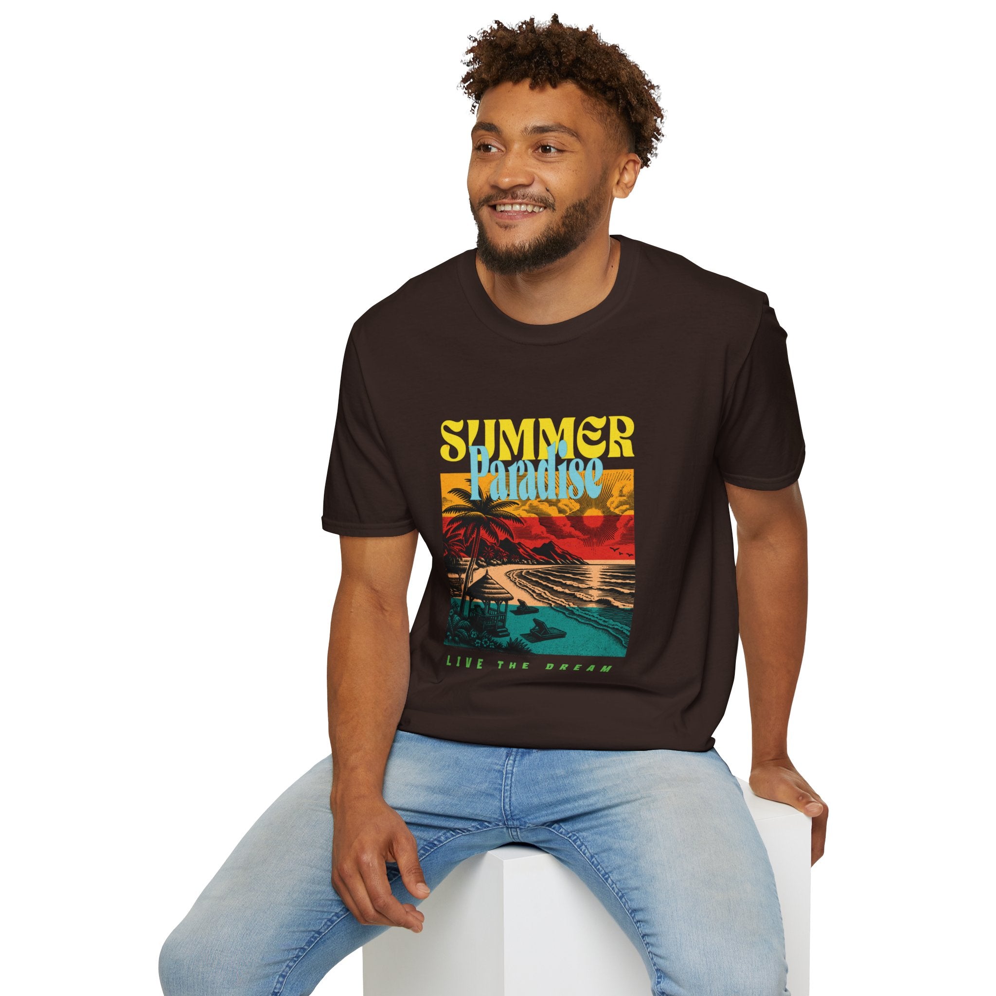 Retro Summer Beach Paradise Tee