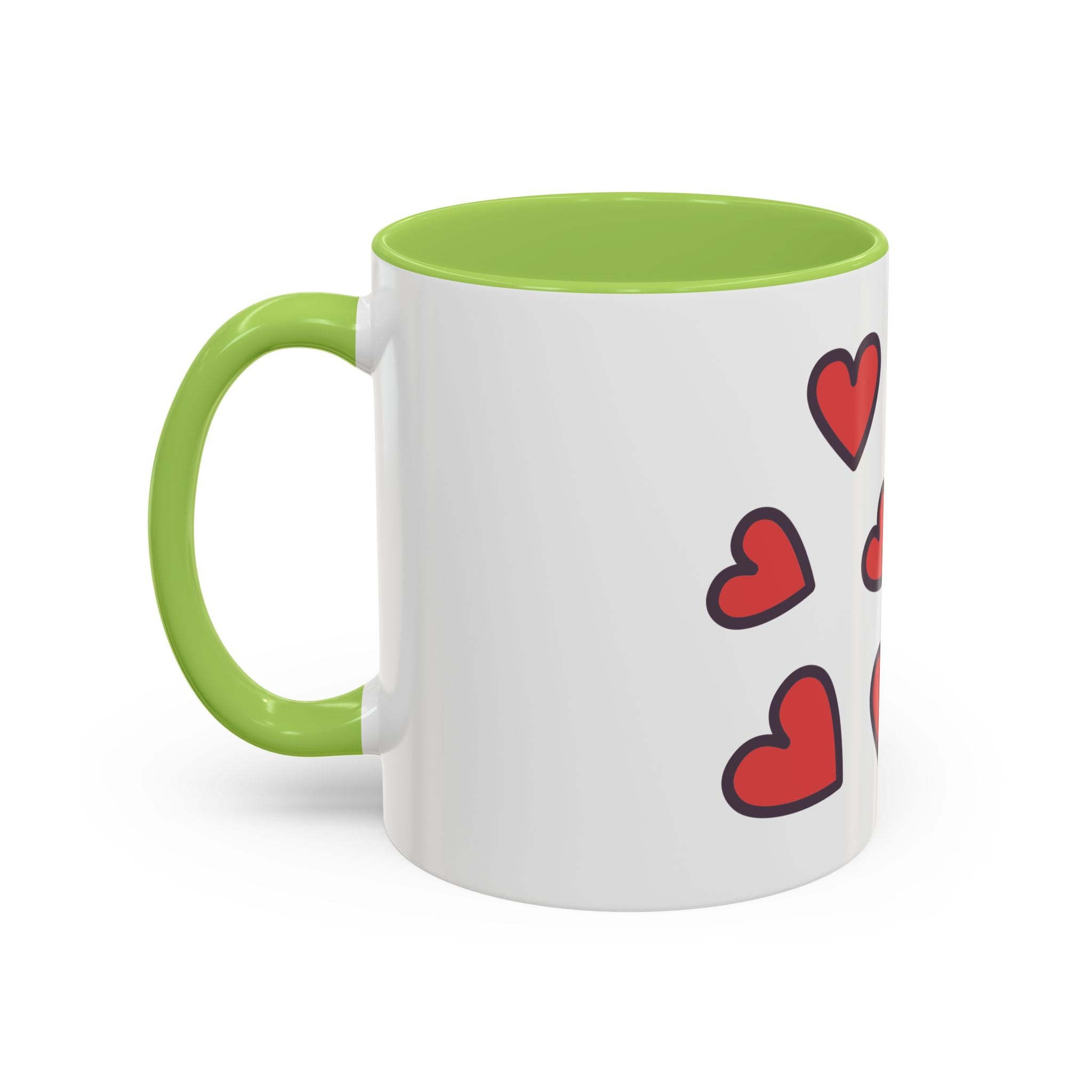 Heart Pattern Accent Coffee Mug (11/15oz)