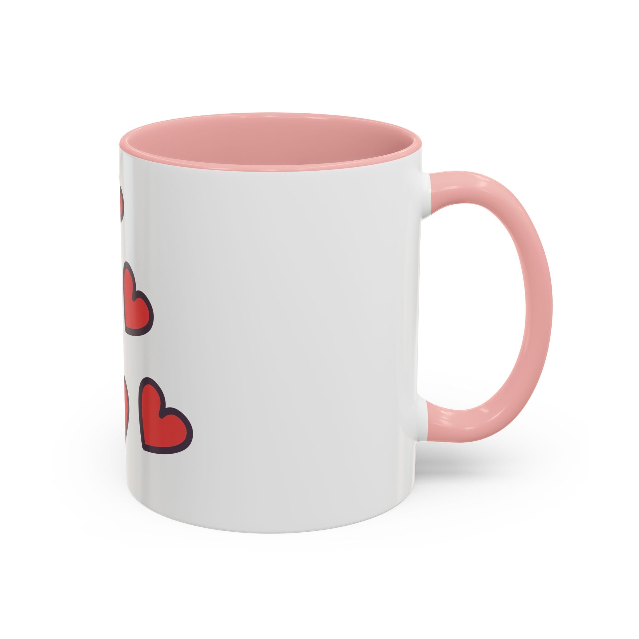 Heart Pattern Accent Coffee Mug (11/15oz)