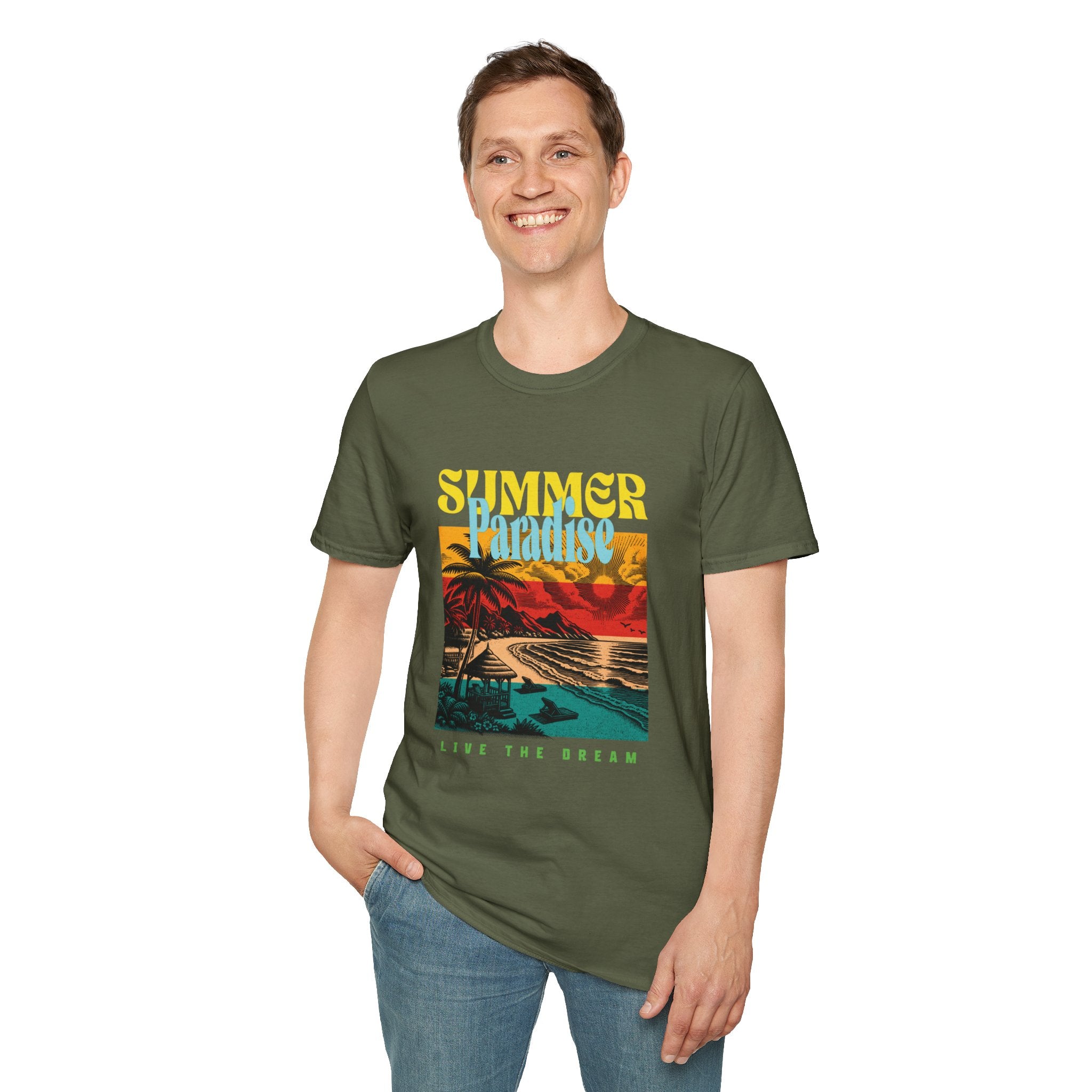 Retro Summer Beach Paradise Tee