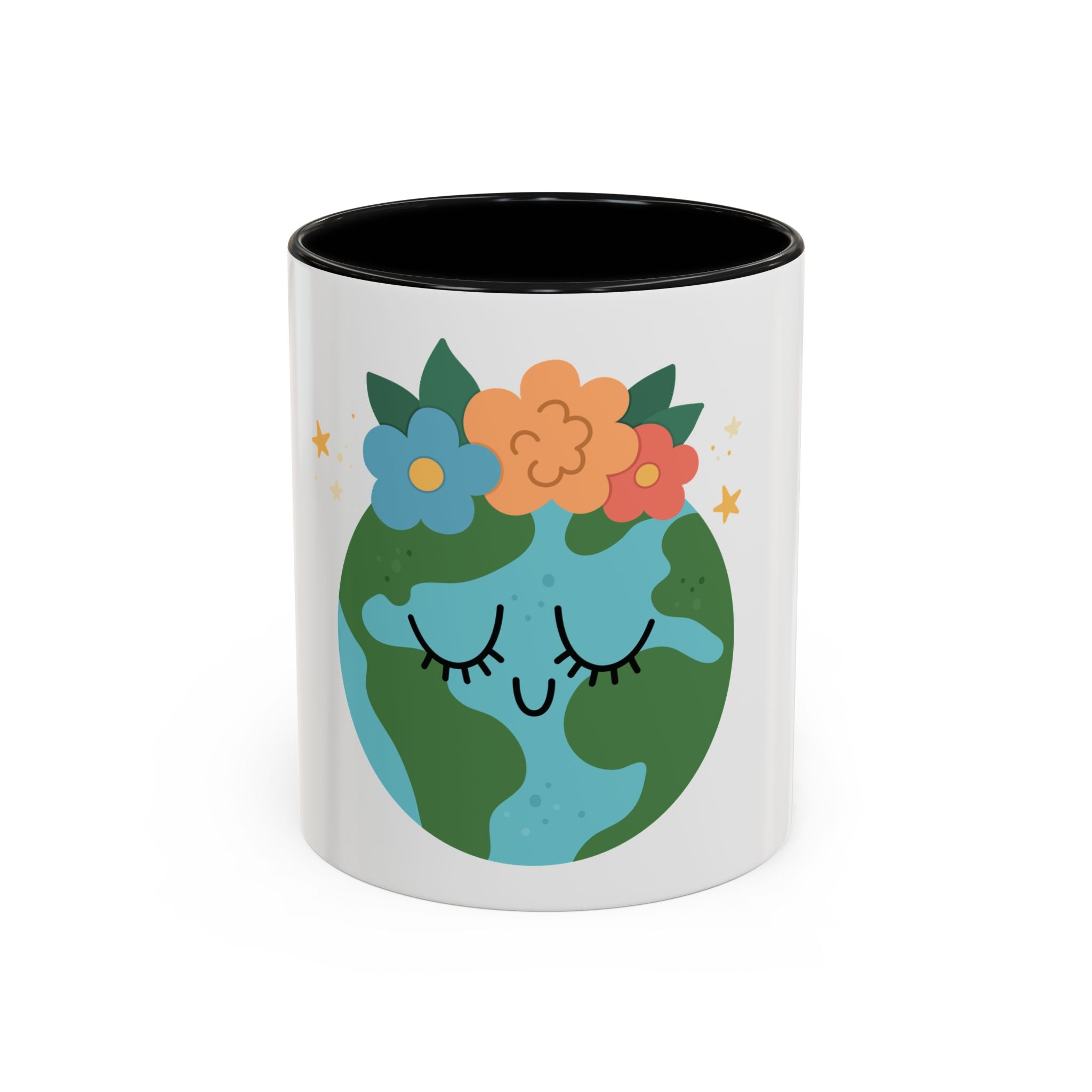 Smiling Mother Earth Accent Coffee Mug
