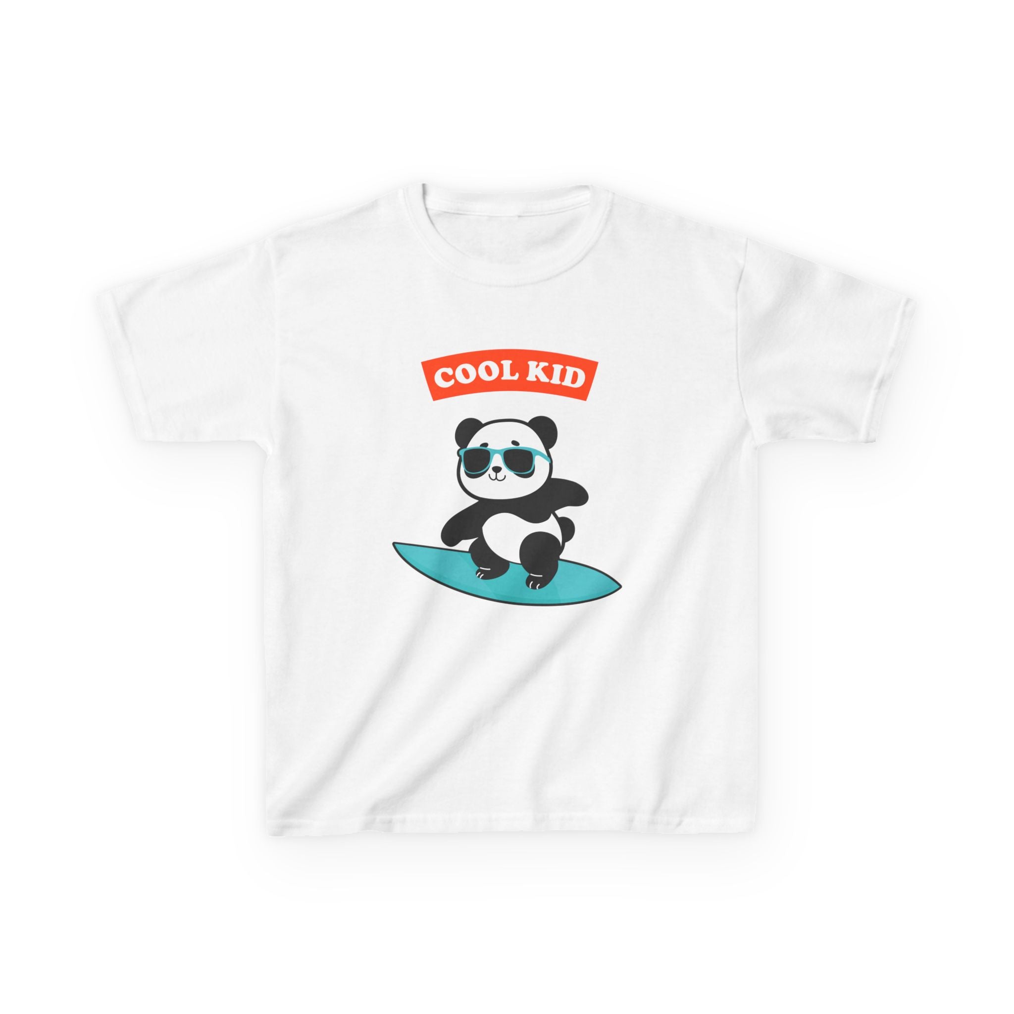 Cool Panda Kid Surfing T-Shirt